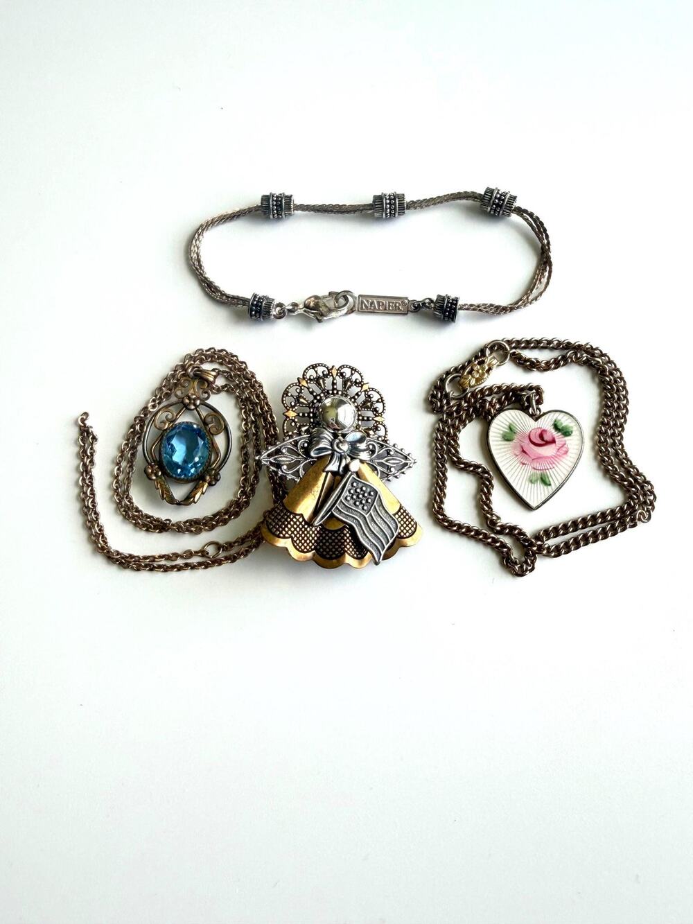 VTG Jewelry Napier Bracelet Sara Coventry Heart Necklace Kat's Creations Brooch